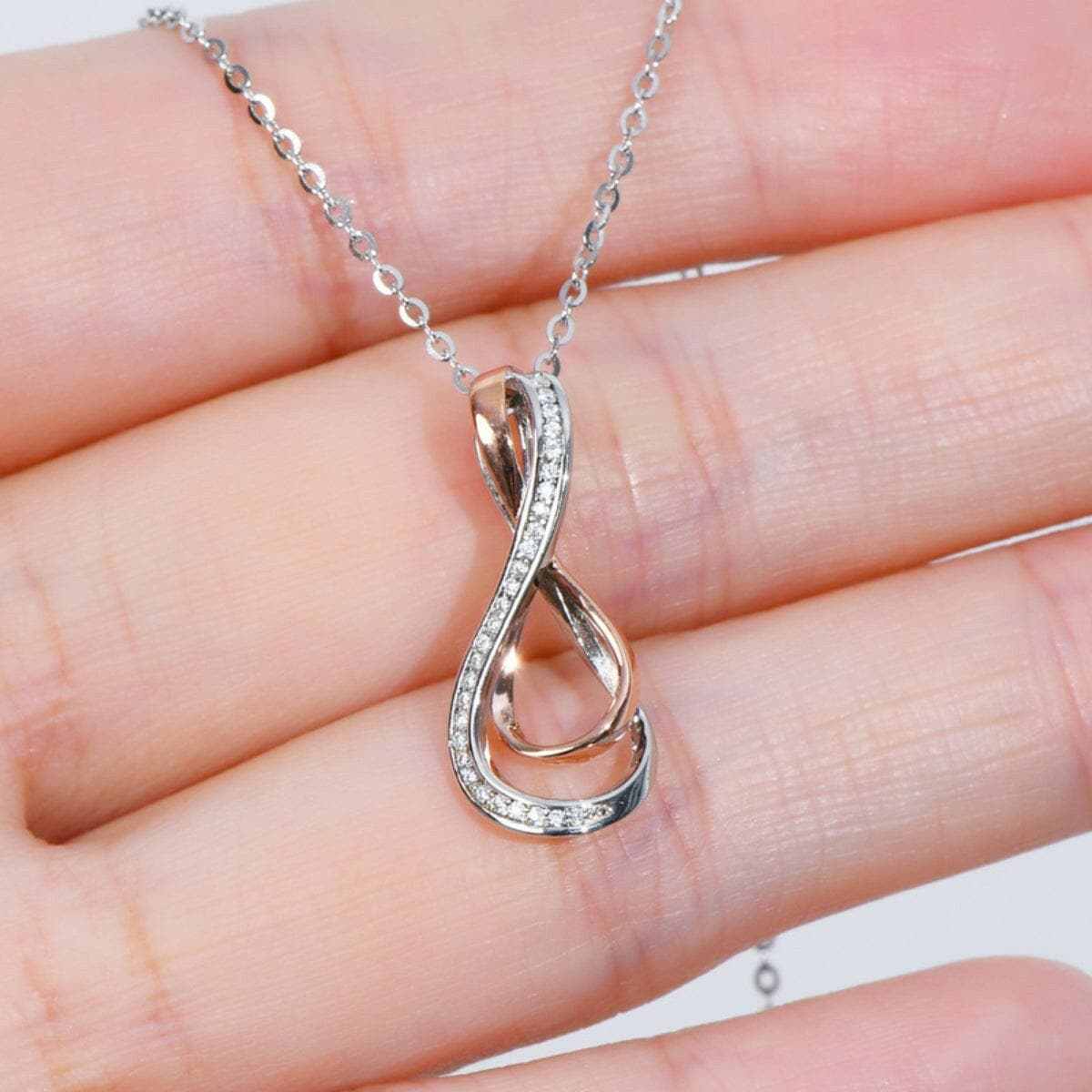 Elegant Moissanite Infinity Pendant - Love Salve